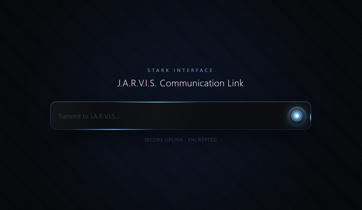 J.A.R.V.I.S. Chat Input