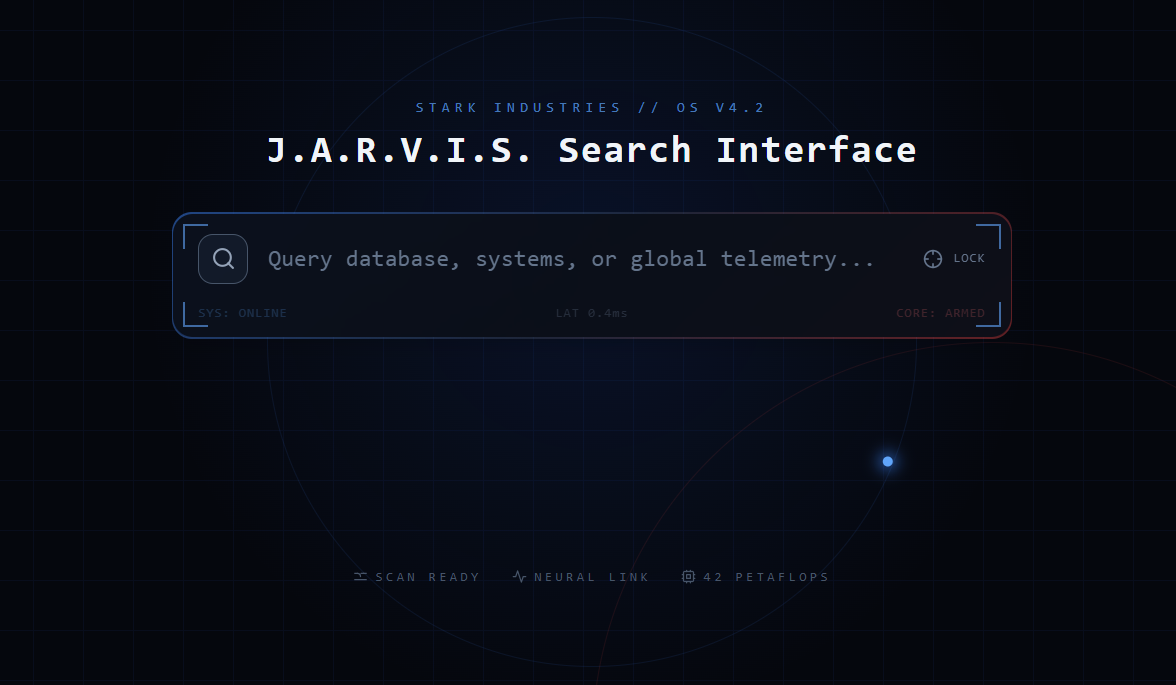 J.A.R.V.I.S. Search Bar