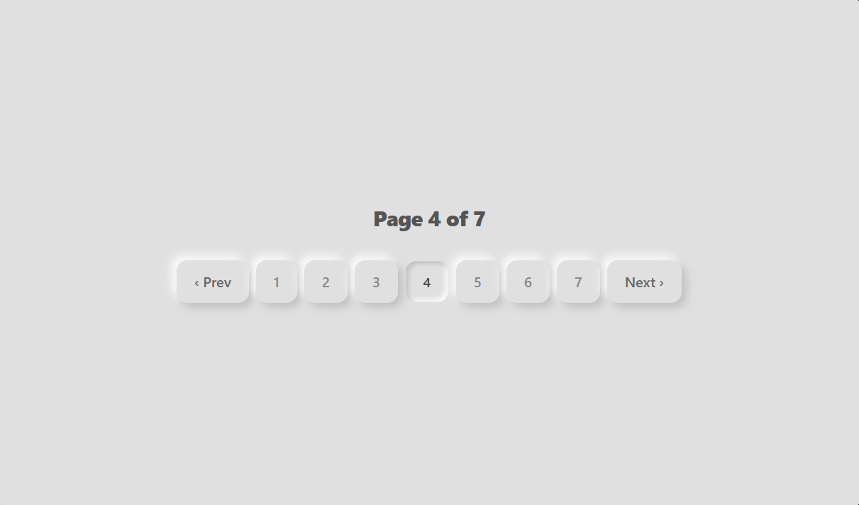 Neumorphic Pagination